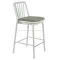 Minimalist bar chair white wooden frame bar stool